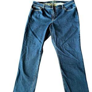 Lauren Jeans Co Women’s Blue Straight Modern Wide Leg Size 18W
